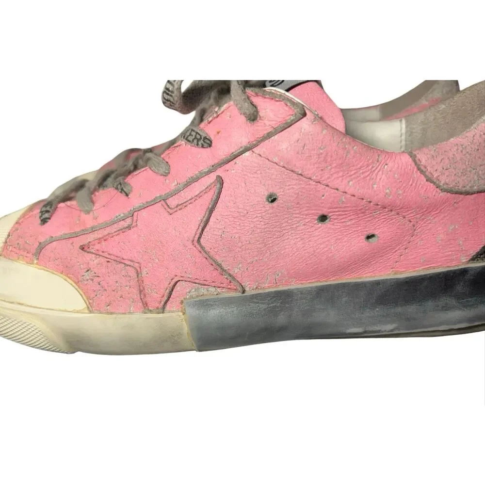 Golden Goose Superstar Leather Distressed Sneakers